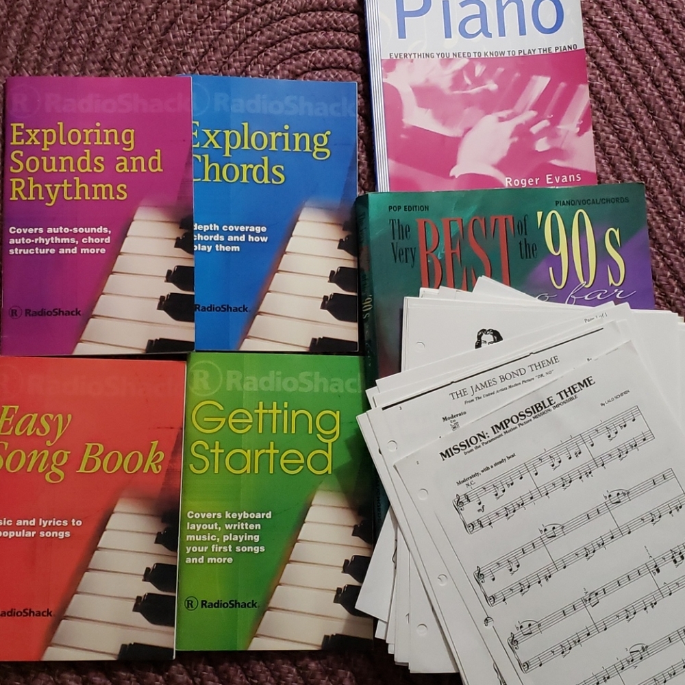 Keyboard tutorials and sheet music